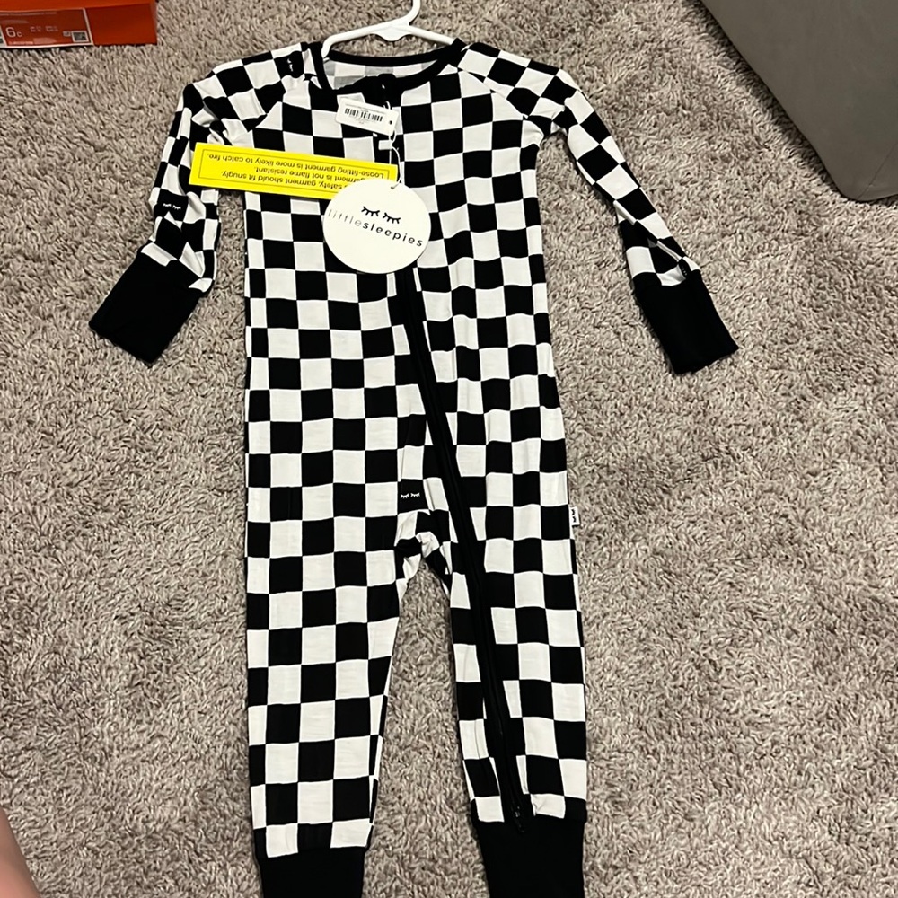 Little Sleepies Checkered Zippy 12-18